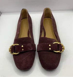 Women's 6 Tory Burch Marden Suede Flats Malbec Purple thumbnail 2