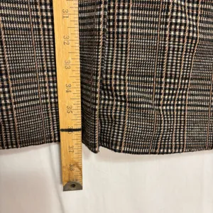 Sanctuary Longline Blazer Coat Brown Glen Plaid‎ Double Breasted Work Academia L thumbnail 7