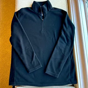 Patagonia Synchilla Women’s 1/4 Zip Black Fleece Pullover size L thumbnail 1