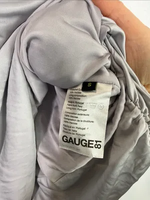 Gauge 81 women’s gray Talsi plunge neck draped strapless mini dress size small thumbnail 3