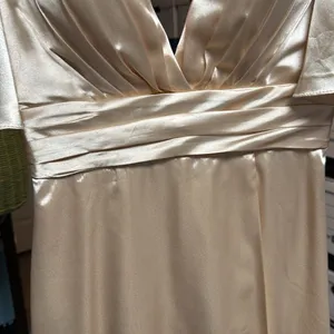 Hebeos‎ Champagne Flutter Sleeve Bridesmaids Dress D41 thumbnail 6