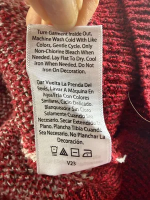 Holiday Time women's red winter tree long sleeve crewneck sequin sweater S thumbnail 10