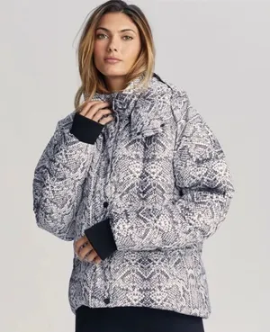 Varley‎ Highland Puffer Jacket snakeskin sz XS thumbnail 1