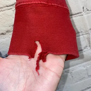 Step‎ Ahead Crimson OU Distressed V Neck Hoodie thumbnail 8
