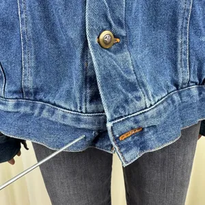 Women's Natural Identity Denim Jean Jacket Y2K Trucker Blue Sz XL 20 thumbnail 6