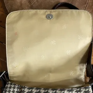 Lauren Ralph Lauren Brown/Tan Plaid Small Shoulder Bag 10"x7.5"x2.5" thumbnail 4