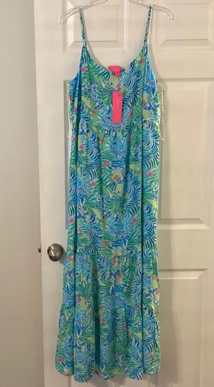 Lilly Pulitzer Teresa Maxi Dress Size Xl Brand New With Tag Length 50” Bust 40” thumbnail 1