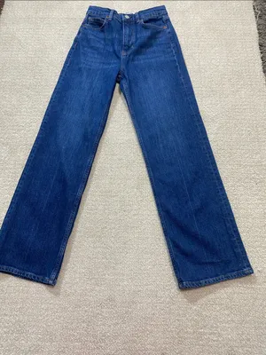 Reformation Dark Blue Wide-Leg Jeans Size 26 thumbnail 15