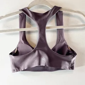 Alo Airlift Advantage Racerback Sports Bra Raisinette Purple Small thumbnail 5