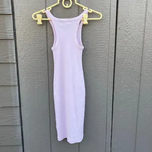 Aritzia Denim Forum Jane lilac bloom Ribbed Mini Dress Brand women’s size XXS thumbnail 2