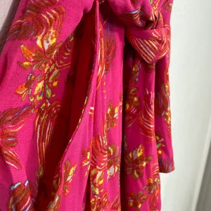 Free People Vibrant Pink Floral Jumpsuit Size 2 100% Viscose thumbnail 6