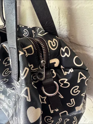 Marc by Marc Jacob’s purse tote duffle Y2K alphabet black cream thumbnail 4