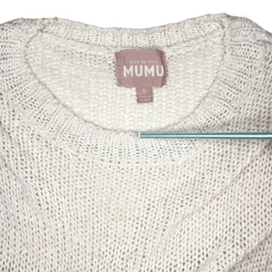 Show Me Your Mumu Anya Knit Long Sleeve Pullover Sweater Cream White Women's S thumbnail 7
