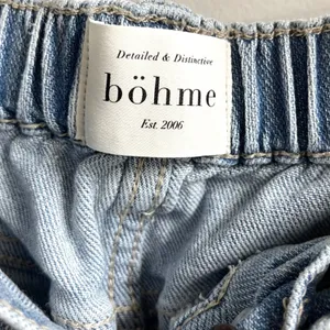 Bohme Wide Leg Jeans Womens‎ 30 Light Wash Pinstripe Patch Utility FL2112HR-BH thumbnail 5