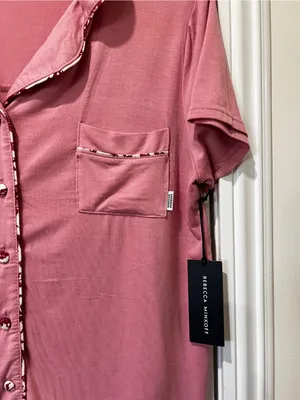 Rebecca Minkoff 2 Piece Sleepwear Set Pajama Modal Super Soft Size Small Pink thumbnail 9