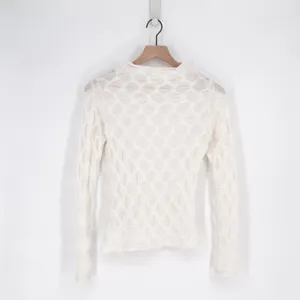 Anthropologie Maeve Talia Long Sleeve Mock Neck Textured Top in Ivory Women's S thumbnail 4