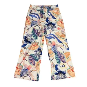 Anthropologie Maeve Sarah Gordon Colette Ankle Cropped Linen Wide Leg Pants 29 thumbnail 6