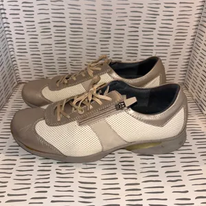 Pedala Product by ASICS Sneakers‎ Women's Gold Leather Walking Shoes 24.5 US 8.5 thumbnail 2