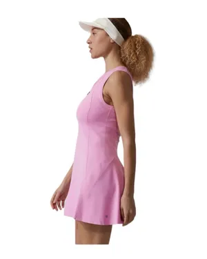 Athleta Ace Pink Tennis Dress 1/4 Zip Athletic Sleeveless Preppy Sporty M thumbnail 2