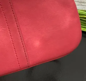 COACH F-42389 Reddish Pink Pebbled Leather Small Wristlet thumbnail 6
