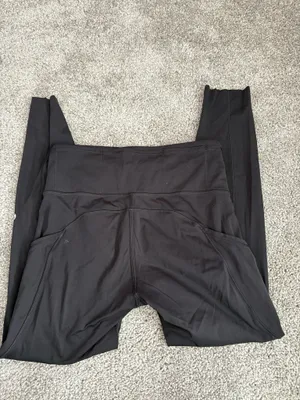Black Lululemon leggings with an adjustable waistband thumbnail 3