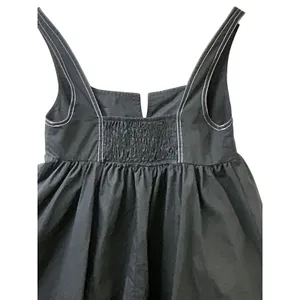 Collusion Black Contrast‎ Stitch Babydoll Mini Dress Square Neck US 2 F103749 thumbnail 6