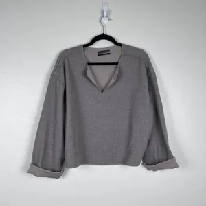 Urban Outfitter Women's Jax Inside Out‎ Oversized Sweater Grey Sz S thumbnail 3