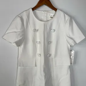 Harper Rose NWT Classic‎ White Knee Length Dress Size 6 thumbnail 3