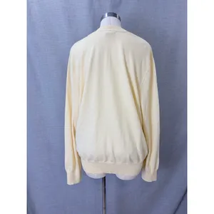 Banana Republic‎ Yellow Cotton Cashmere Sweater XL Lightweight Knit Crewneck thumbnail 5