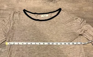 Madewell Brown And Black Long Sleeve Top Women’s Size S thumbnail 2