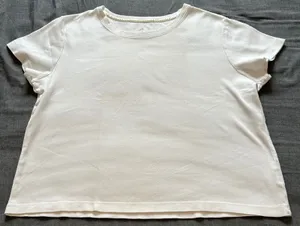 White Stag Women XL White Short Sleeve Crew Neck 100% Cotton T-Shirt thumbnail 1