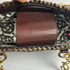 Juicy Couture Y2K Woven Straw Nautical Anchor Charm Tote Bag Brown thumbnail 11