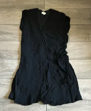 Loft black wrap dress thumbnail 1