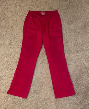 Red Healing Hands Scrub Pants  thumbnail 1