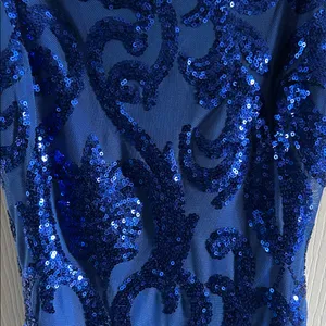 Windsor‎ Blue Sequin Mesh Stretchy Prom Homecoming Mini Dress Size XS thumbnail 7