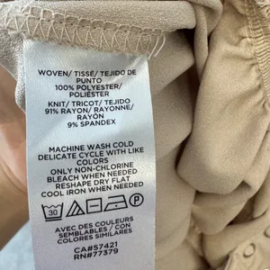 Ann Taylor Factory One Shoulder Bodysuit Blouse Champagne Beige Satin Large thumbnail 7