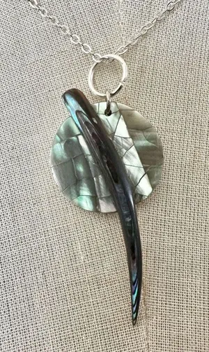 Abalone pendant necklace thumbnail 1