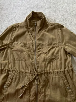 Old Navy Tan Drawstring Utility Field Jacket thumbnail 10