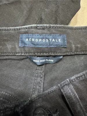 Aeropostale Black High-Rise Flare Jeans thumbnail 4