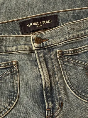 Veronica Beard Sz 26 Jeans Crosbie Wide Leg High Rise Denim Thriller Pants Read! thumbnail 4