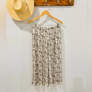 Stitch Fix Cream Alice Blue Pleated Palazzo Pants‎ taupe and cream color size M thumbnail 2