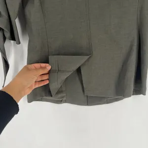 Lola & Sophie Blazer Jacket‎ Womens XS Olive Gray Tie Sleeve Single Breasted thumbnail 11