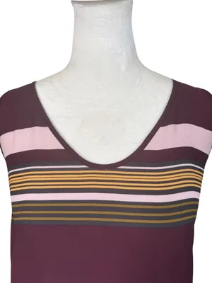 LOFT Outlet plum sheer-like v-neck sleeveless tank top women's size Small thumbnail 5