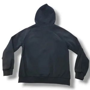 Nike Sweatshirt Size Large Full Zip Up Hooded Sweatshirt Embroidered Logo Faded Fading Black thumbnail 8