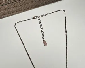1928 Collection Rhinestone Pendant Copper Tone Necklace Orange / Amber Shades thumbnail 5