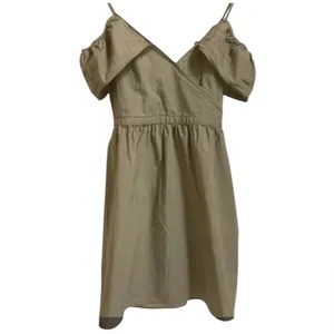 Madewell Khaki Olive Green Cold Shoulder Cotton Neutral Minimalist Sundress 4 thumbnail 7