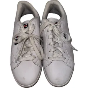 Fila‎ Reunion Women's White/Navy/Red Leather Sneakers Lace Up Low Top Shoes 8 thumbnail 1