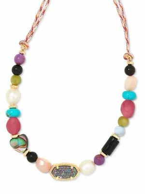 Kendra Scott 14k Gold-Plated Mixed Bead & Multicolor Cord Choker Necklace thumbnail 1