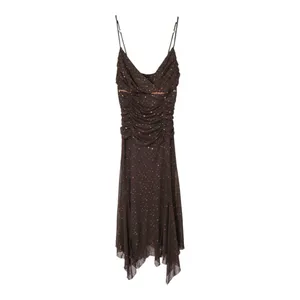 Vintage Y2K Ruby Rox Brown Sparkley Midi Dress thumbnail 2