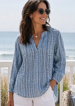 Free People Rhythm of the Night Striped Oversized Tunic Top Beachy Flowy Size XS thumbnail 1